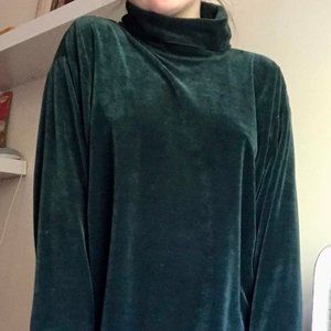 Vintage Sag Harbor Velvet Turtleneck Tunic